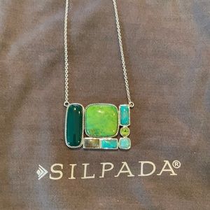 Silpada multi-stone sterling silver necklace